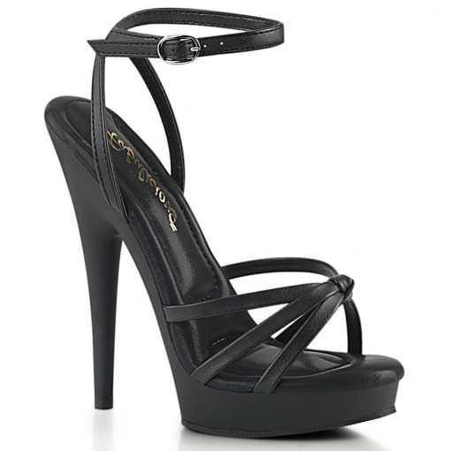 Fabulicious SULTRY-638 Blk Faux Leather/Blk Matte