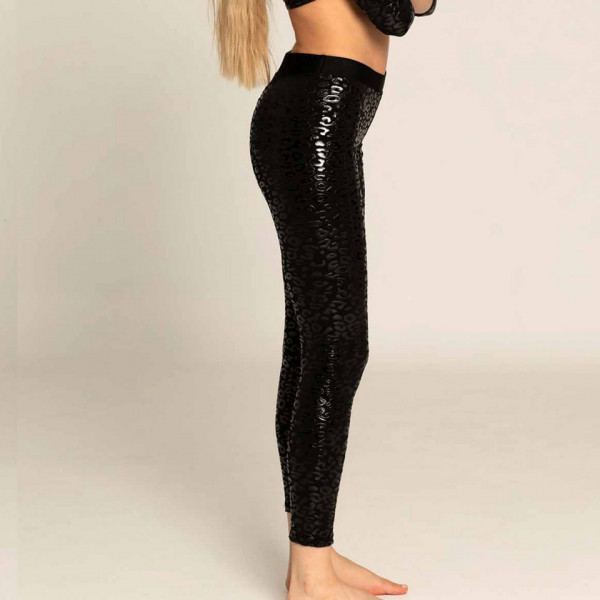 LEGGINGS ULTRA GRIP SUPERHERO V-STRING LEOPARD BLACK xxl subito CERT