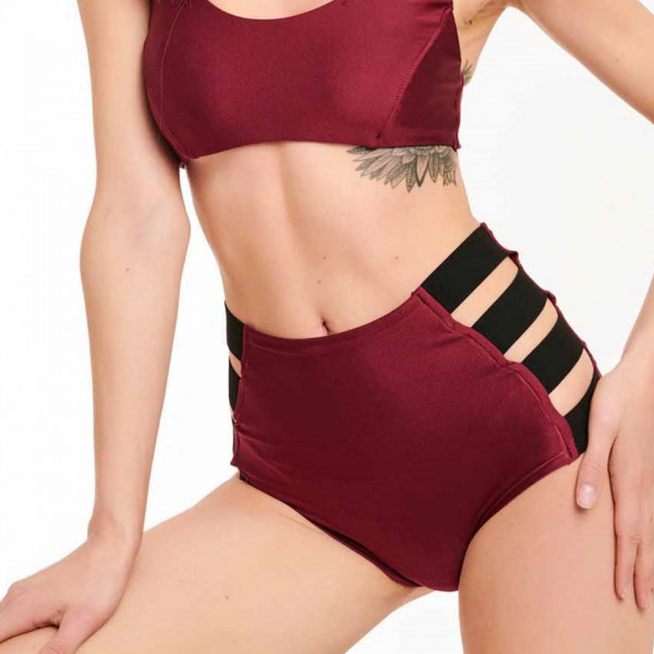 Paradise Chick SHORT HIGH WAIST CHERRY STRIPES pronta consegna