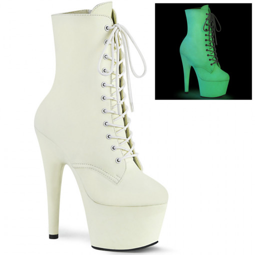 Pleaser ADORE-1020GD White Glow F.Leather/White Gl