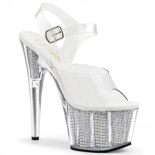 Pleaser ADORE-708SRS Clr/Slv SRS