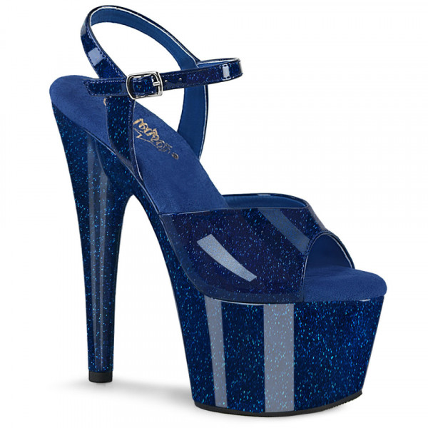 Pleaser ADORE-709GP Navy Blue Glitter Pat/M