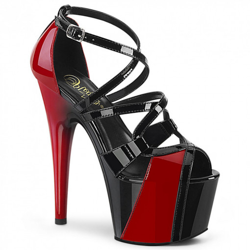Pleaser ADORE-764 Blk-Red Pat/Blk-Red