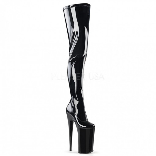 Pleaser BEYOND-4000 Blk Stretch Pat/Blk