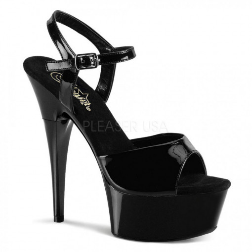 Pleaser CAPTIVA-609 Blk Pat/Blk