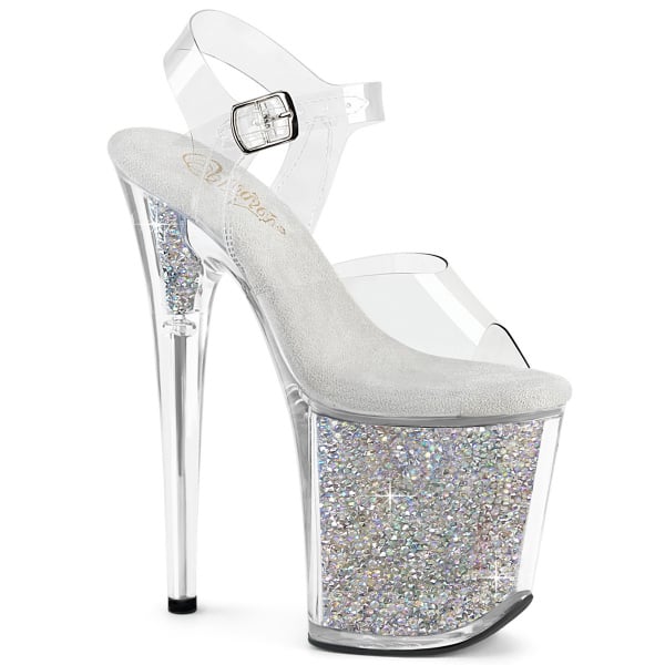 Pleaser FLAMINGO-808RSI Clr/Clr-Slv AB RS