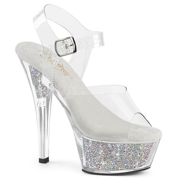 Pleaser KISS-208RSI Clr/Clr-Slv AB RS