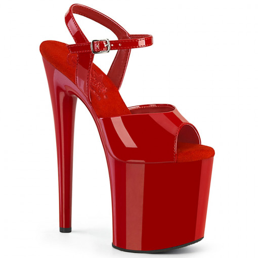 Pleaser NAUGHTY-809 Red Pat/Red