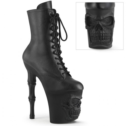 Pleaser RAPTURE-1020 Blk Faux Leather/Blk Matte