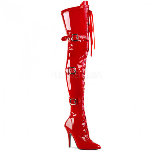 Pleaser SEDUCE-3028 Red Str Pat