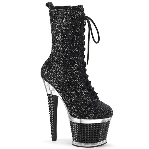Pleaser SPECTATOR-1040G Blk Glitter/Clr-Blk