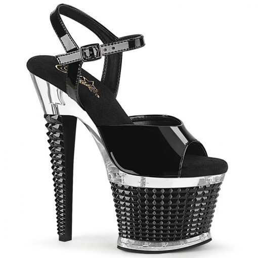 Pleaser SPECTATOR-709 Blk Pat/Clr-Blk