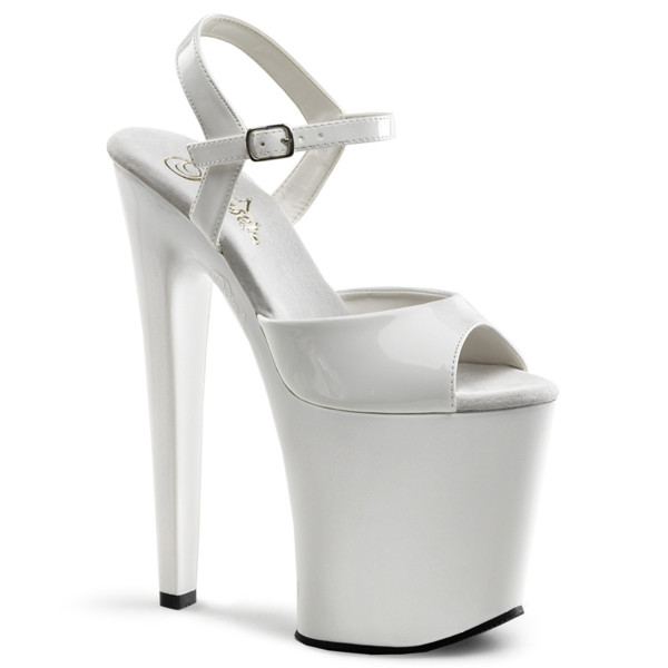 Pleaser XTREME-809 Wht Pat/Wht