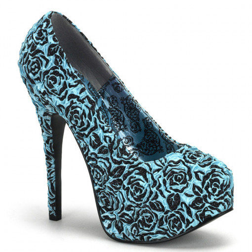 Bordello TEEZE-39 B.Blue Floral Satin