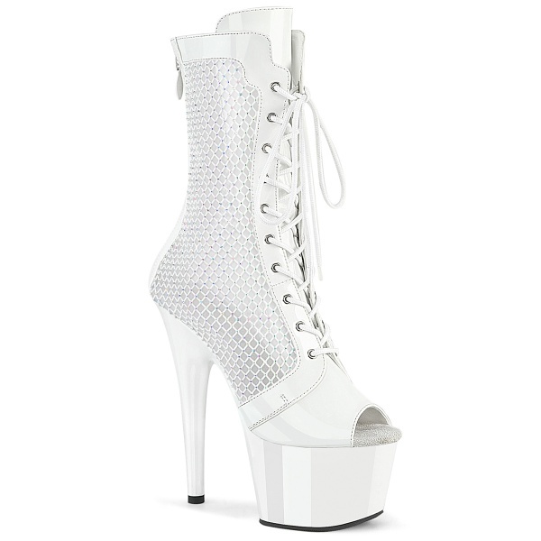Pleaser ADORE-1048RSNT Wht Pat-Mesh-RS/Wht