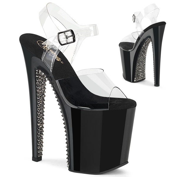 Pleaser XTREME-808SPRS Clr/Blk-Pewter