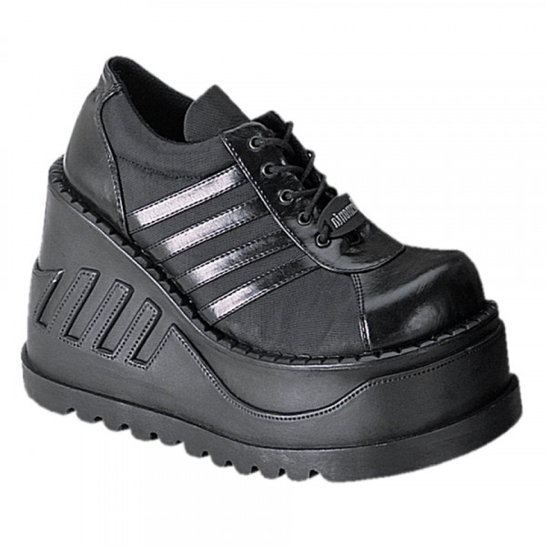 Calzature Demonia STOMP-08 Blk Vegan Leather Subito 40