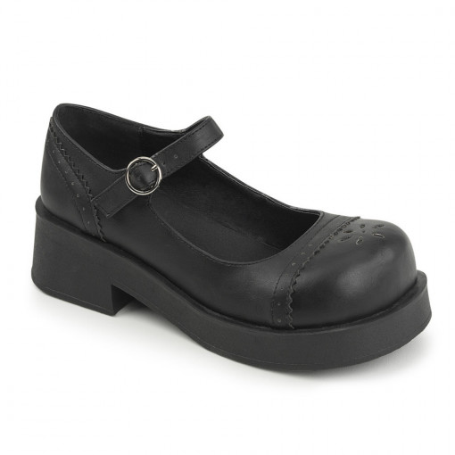Demonia Cult STACK Blk Vegan Leather