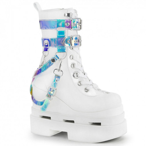 Demonia ETERNAL-115 Wht Vegan leather-Pat