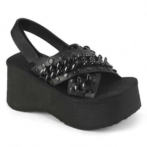 Demonia FUNN-12 Blk Vegan Leather
