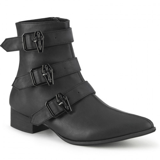 Demonia WARLOCK-50-C Blk Vegan Leather