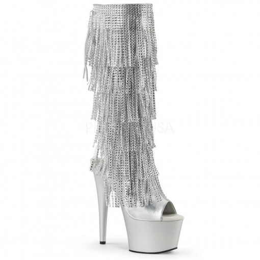 Pleaser ADORE-2024RSF Slv Metallic Pu/Slv Matte