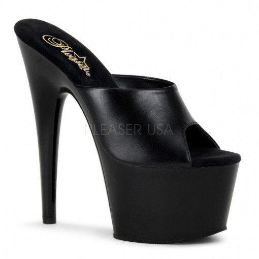 Pleaser ADORE-701 Blk Leather/ Blk