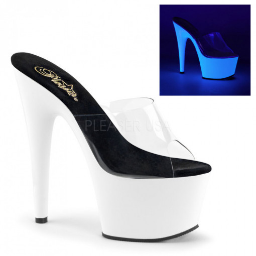 Pleaser ADORE-701UV Clr/Neon Wht