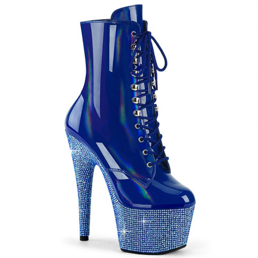 Pleaser BEJEWELED-1020-7 Blue Holo Pat/Blue AB RS