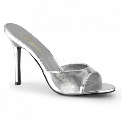 Pleaser CLASSIQUE-01 Slv Metallic Pu