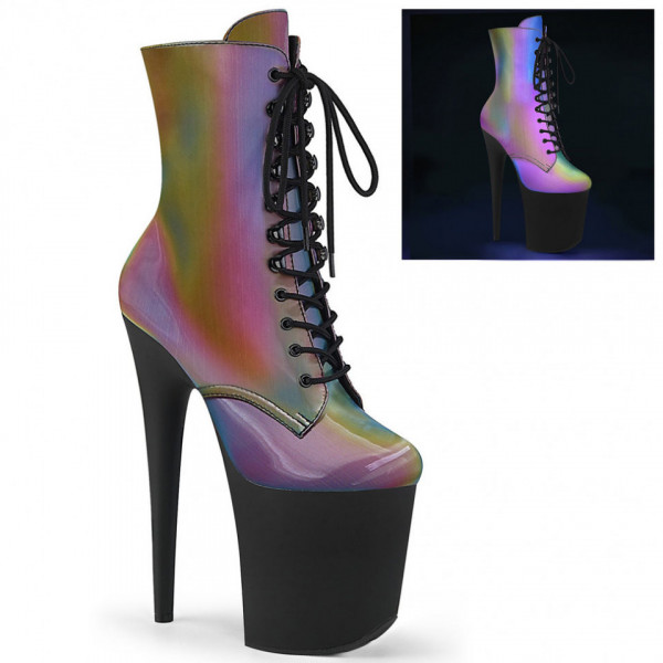 Pleaser FLAMINGO-1020REFL Rainbow Reflective/Blk M Subito 38