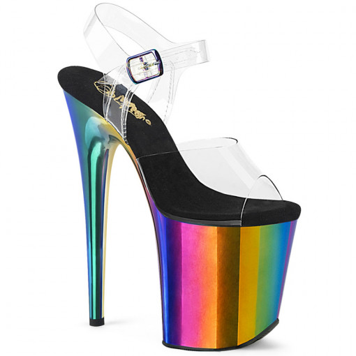 Pleaser FLAMINGO-808RC Clr/Rainbow Chrome