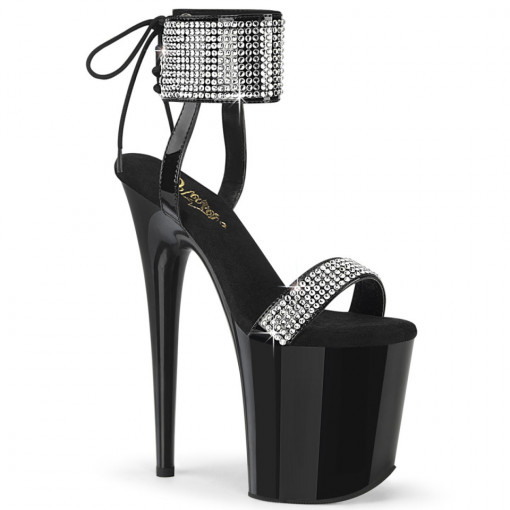 Pleaser FLAMINGO-870 Blk Pat-RS/Blk