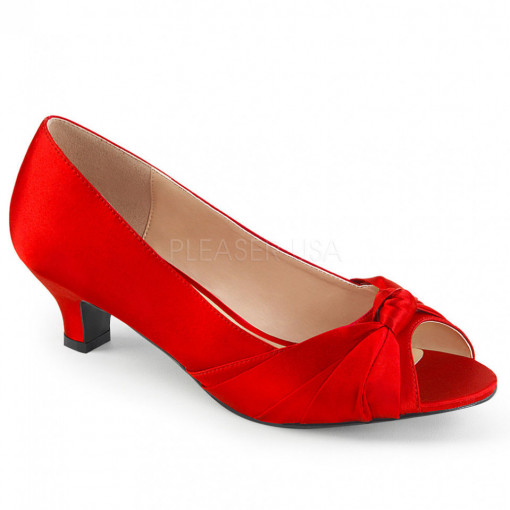 Pleaser Pink Label FAB-422 Red Satin