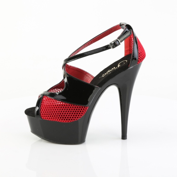 Pleaser Platform Shoes DEL652-1/B-R/B - Img 2