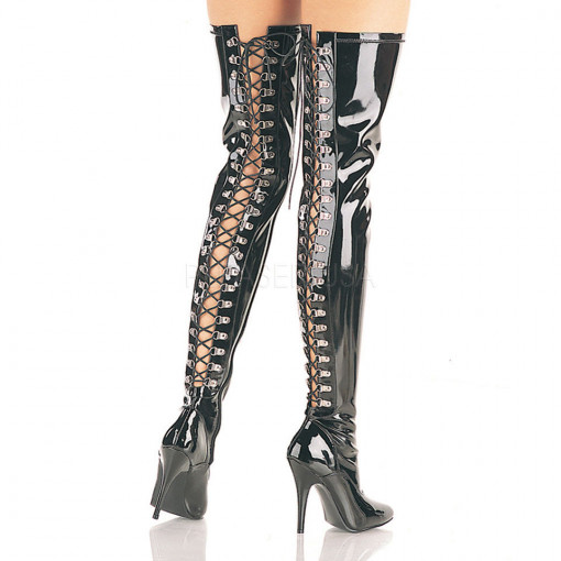 Pleaser SEDUCE-3063 Blk Str Pat