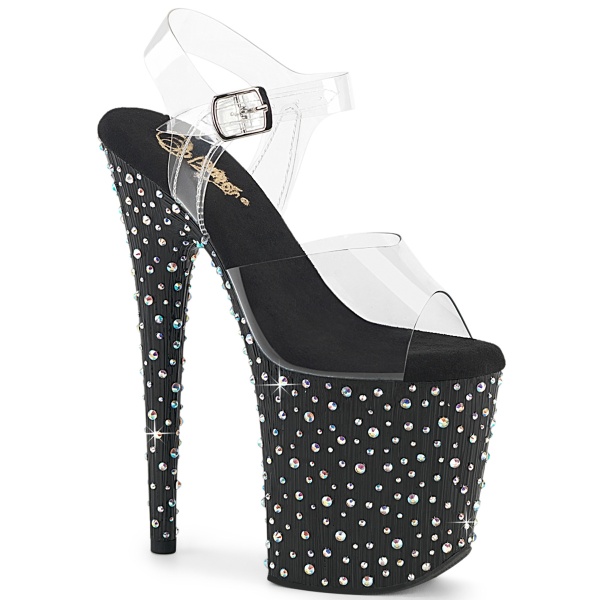 Pleaser STARDANCE-808 Clr/Blk-Slv Multi RS