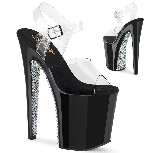 Pleaser XTREME-808SPRS Clr/Blk-Slv Multi
