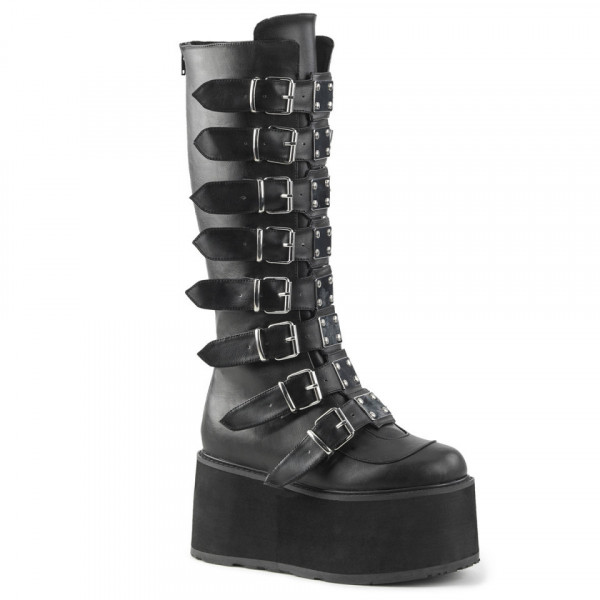 Stivali Demonia DAMNED-318 Blk Vegan Leather 36
