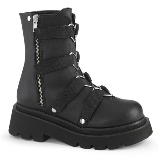 Demonia Cult RENEGADE-50 Blk Vegan Leather-Nylon