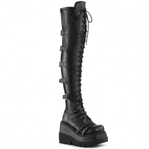 Demonia SHAKER-350 Blk Veagn Leather-Stretch
