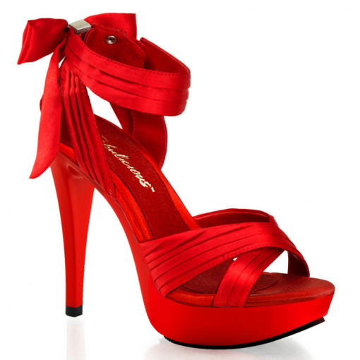 Fabulicious COCKTAIL-568 Red Satin/Red