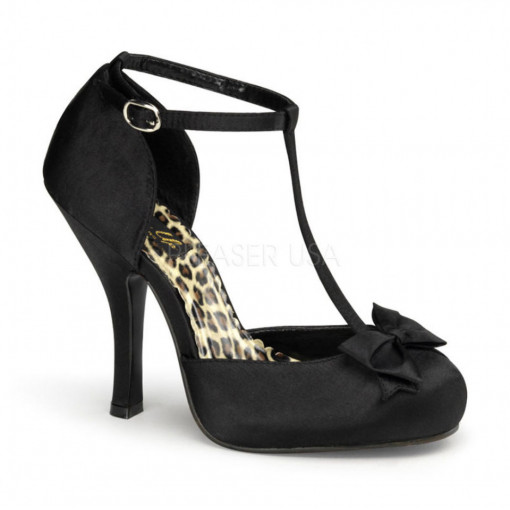 Pin Up Couture CUTIEPIE-12 Blk Satin