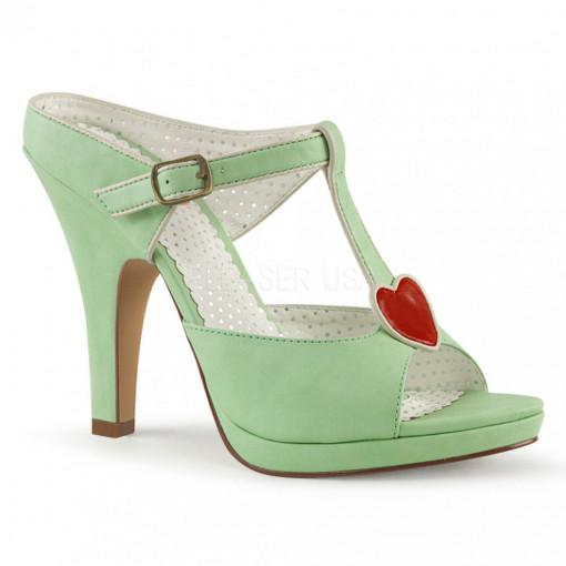 Pin Up Couture SIREN-09 Mint Faux Leather