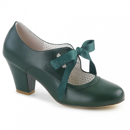 Pin Up Couture WIGGLE-32 Dark Green Faux Leather