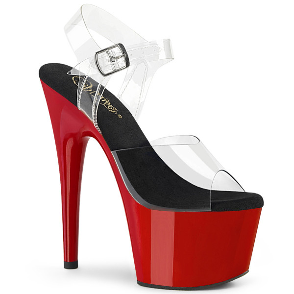 Pleaser ADORE-708 Clr-Blk/Red