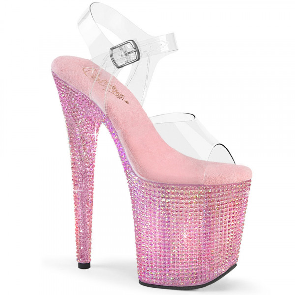 Pleaser BEJEWELED-808RRS Clr/B. Pink RS