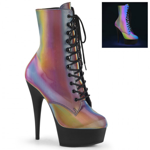 Pleaser DELIGHT-1020REFL Rainbow Reflective/Blk Ma