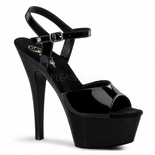 Pleaser KISS-209 Blk Pat/Blk
