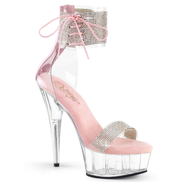 Sandali Pleaser DELIGHT-627RS Clr-B. Pink/Clr